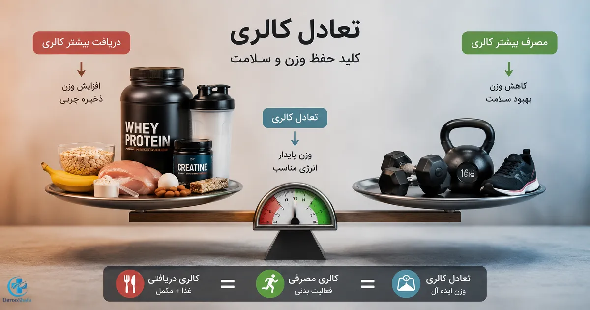 تأثیر مصرف مکمل بدون ورزش بر تعادل کالری، افزایش وزن و چربی بدن