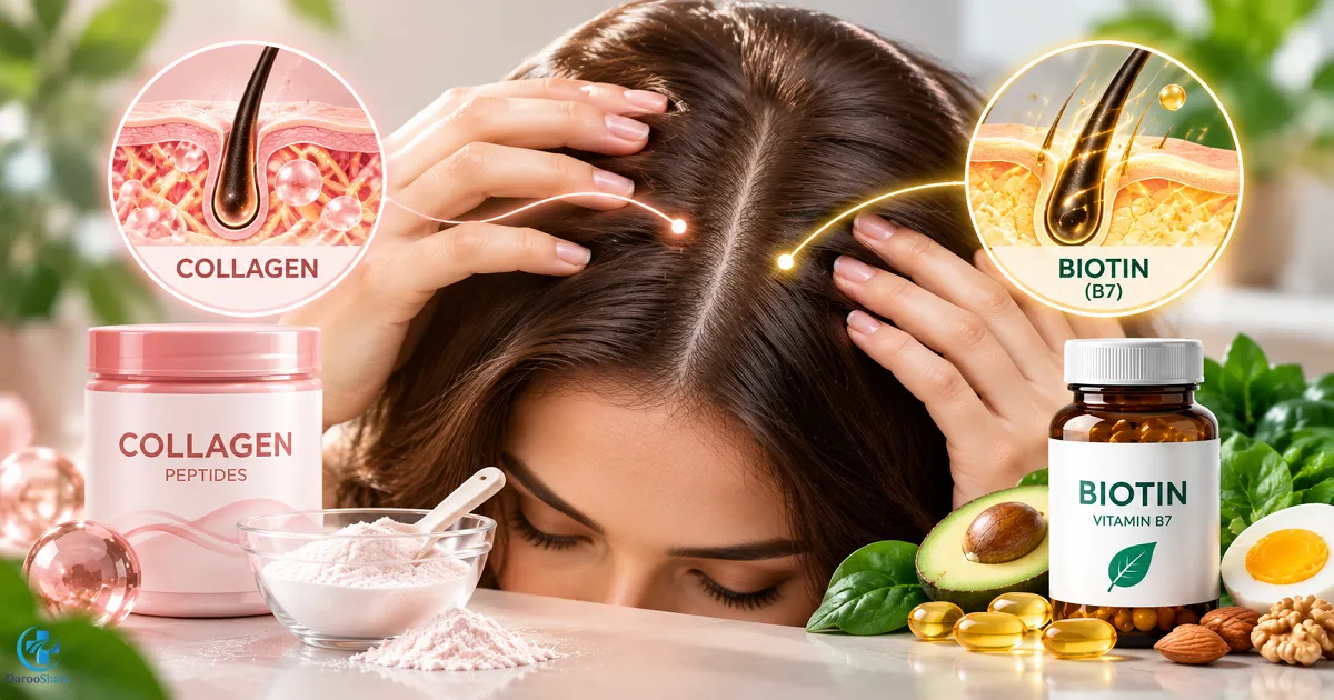 مقایسه کلاژن و بیوتین برای مو و پوست سر