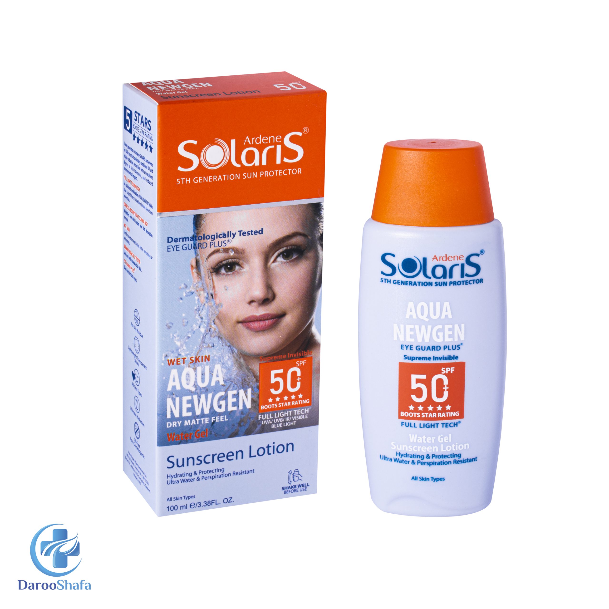 لوسیون آبی ضد آفتاب آکوا نیوژن SPF50 آردن سولاریس - Image 3