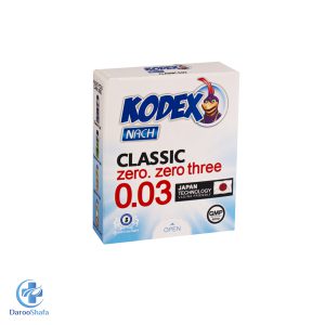 کاندوم زیرو زیرو تری کلاسیک کدکس بسته 3 عددی