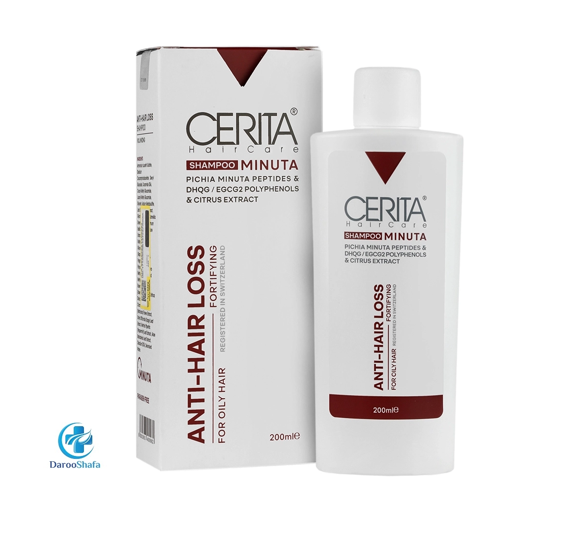 شامپو ضد ریزش مینوتا موهای چرب 200 میل سریتا