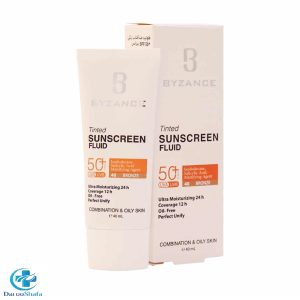 فلوئید ضد آفتاب رنگی SPF50 پوست چرب و مختلط برنز بیزانس