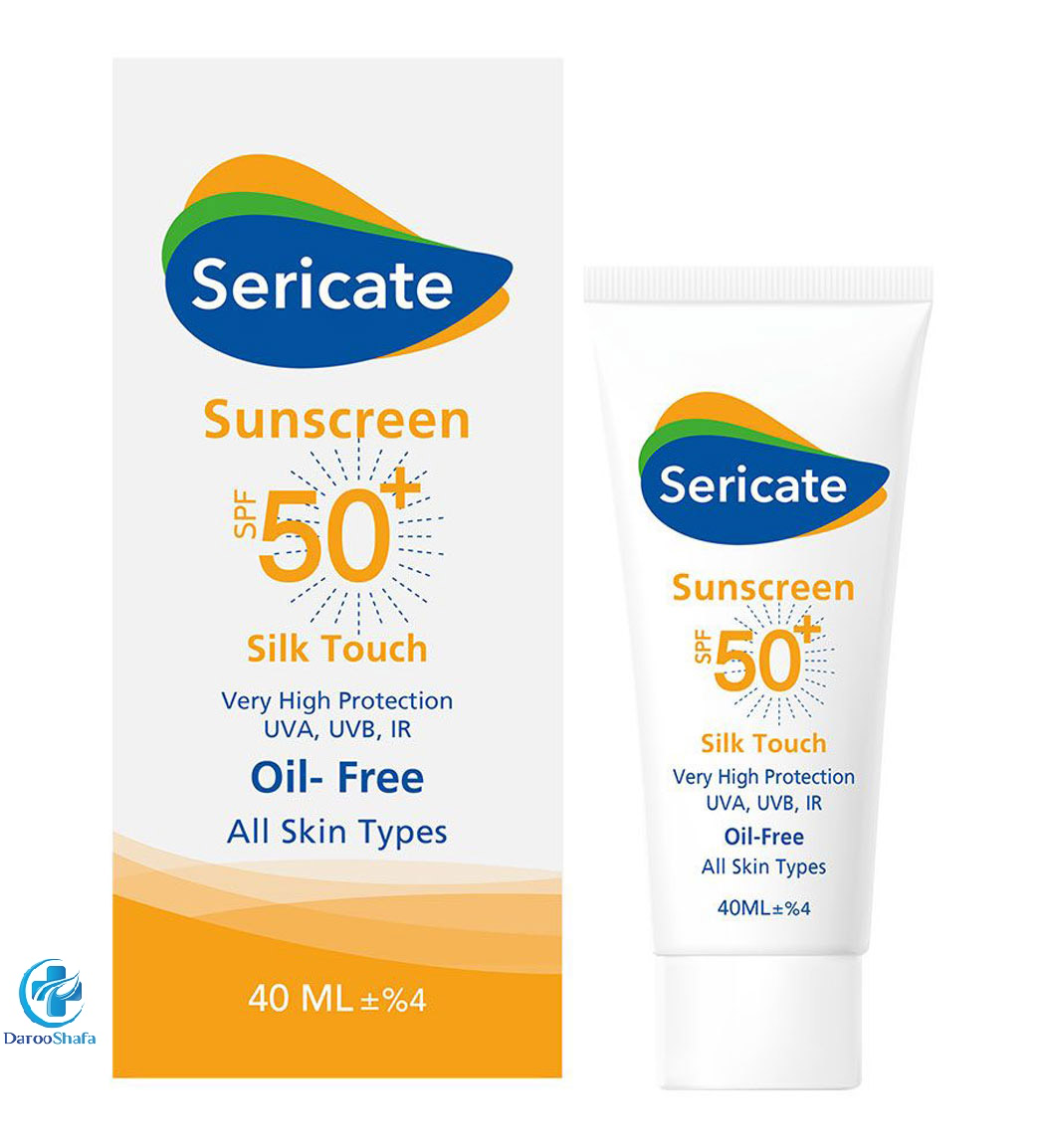 کرم ضد آفتاب SPF50 بدون رنگ 40 میل سیلک تاچ سری کیت