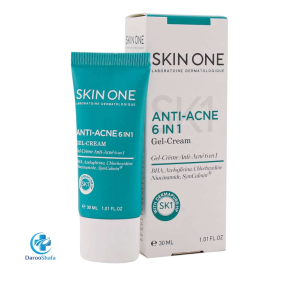 ژل کرم مناسب پوست های آکنه دار 6 در 1 اسکین وان