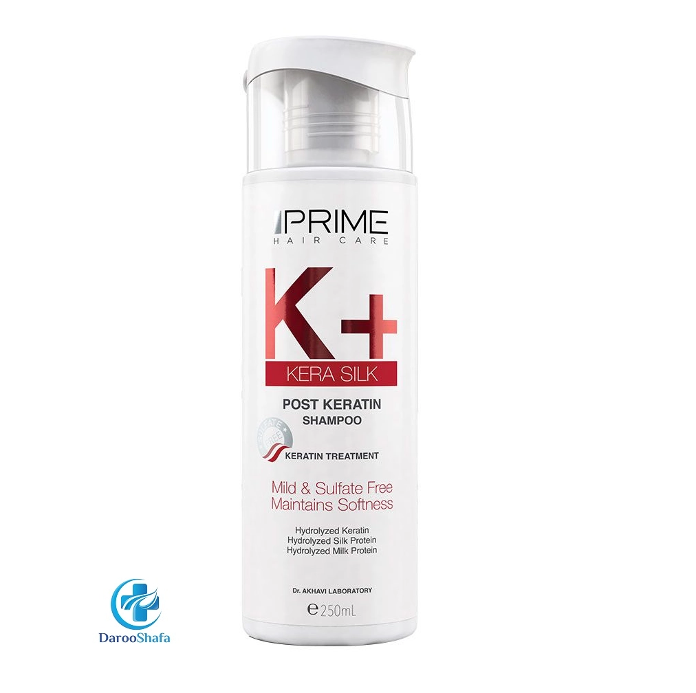 شامپو موهای کراتینه شده +K پرایم