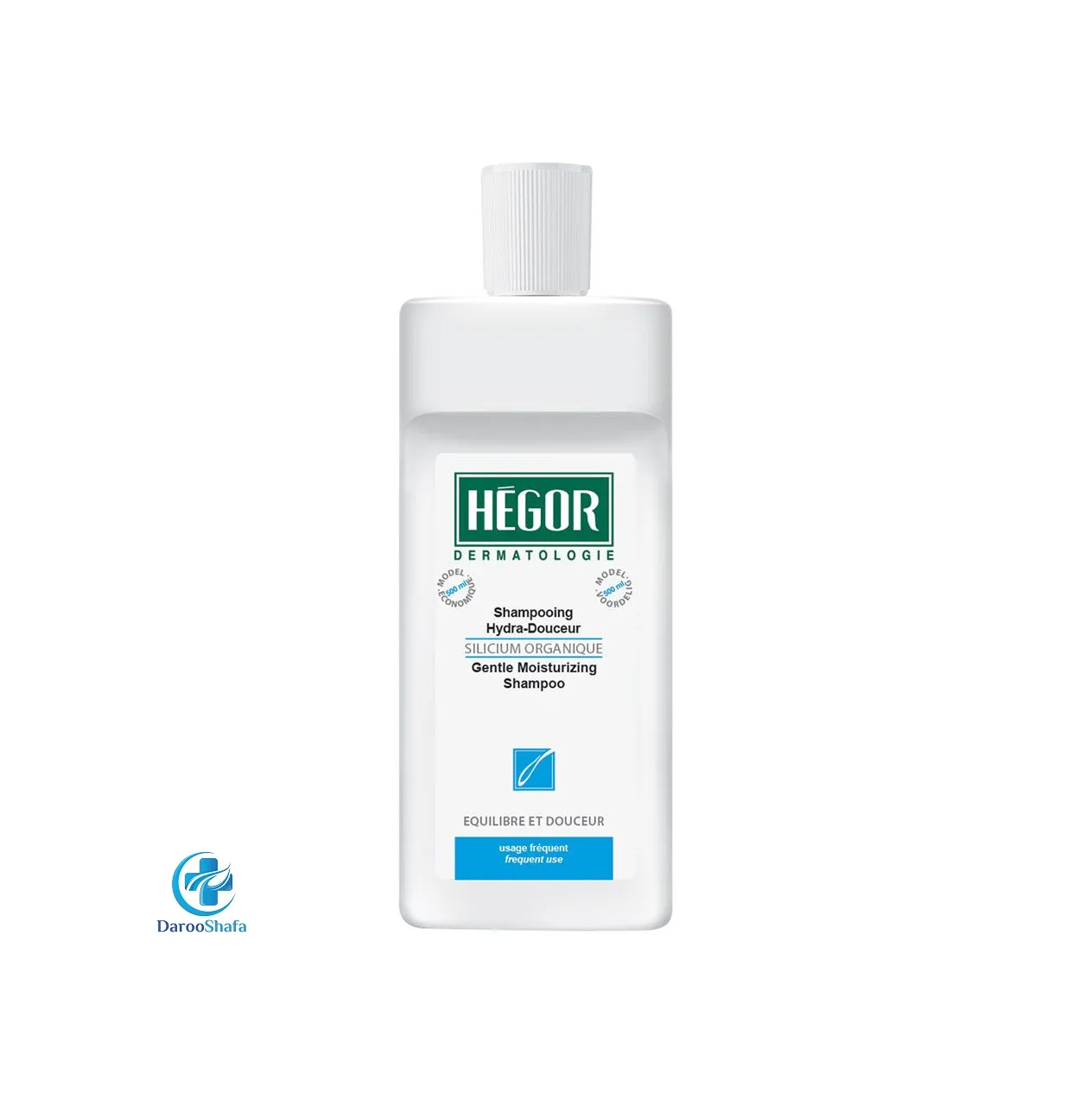 شامپو رطوبت رسان روزانه حاوی ارگانیک سیلیسیم 500 میل هگور