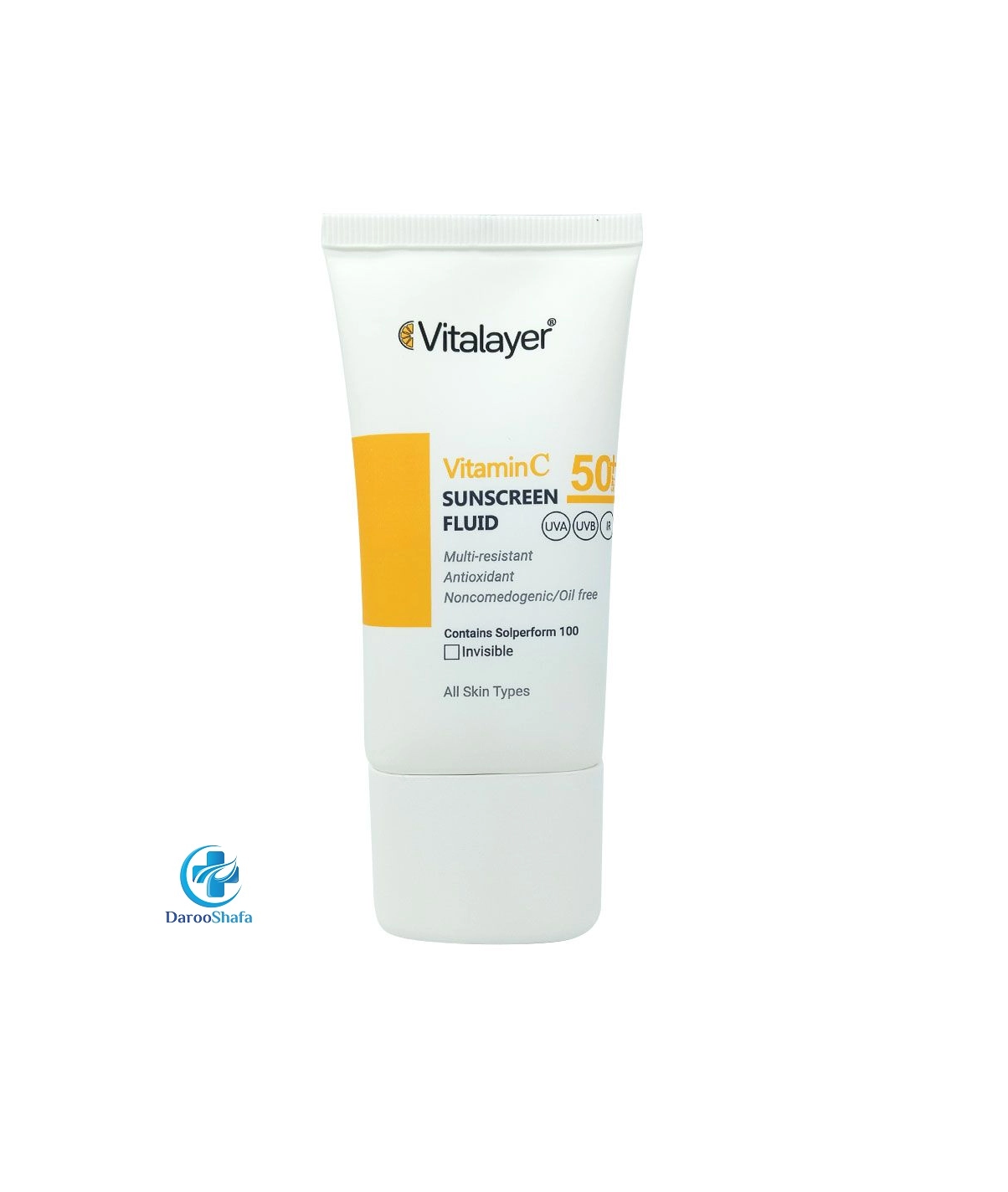 فلوئید ضدآفتاب ویتامین سی +SPF50 بی رنگ ویتالیر
