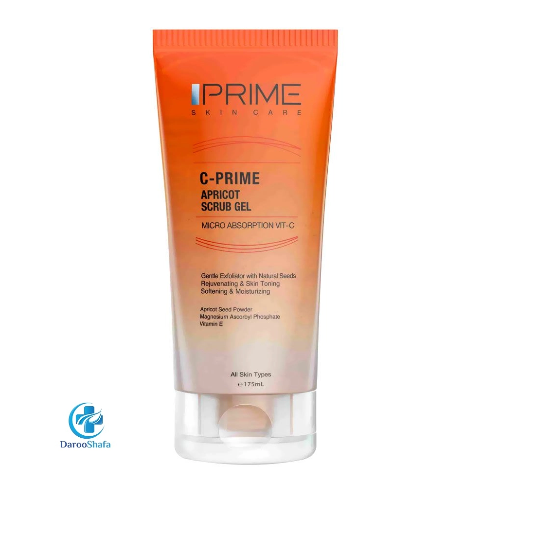 ژل اسکراب پاک کننده زرد آلو و ویتامین C پریم Prime C And Apricot Scrub Gel نمای ۳