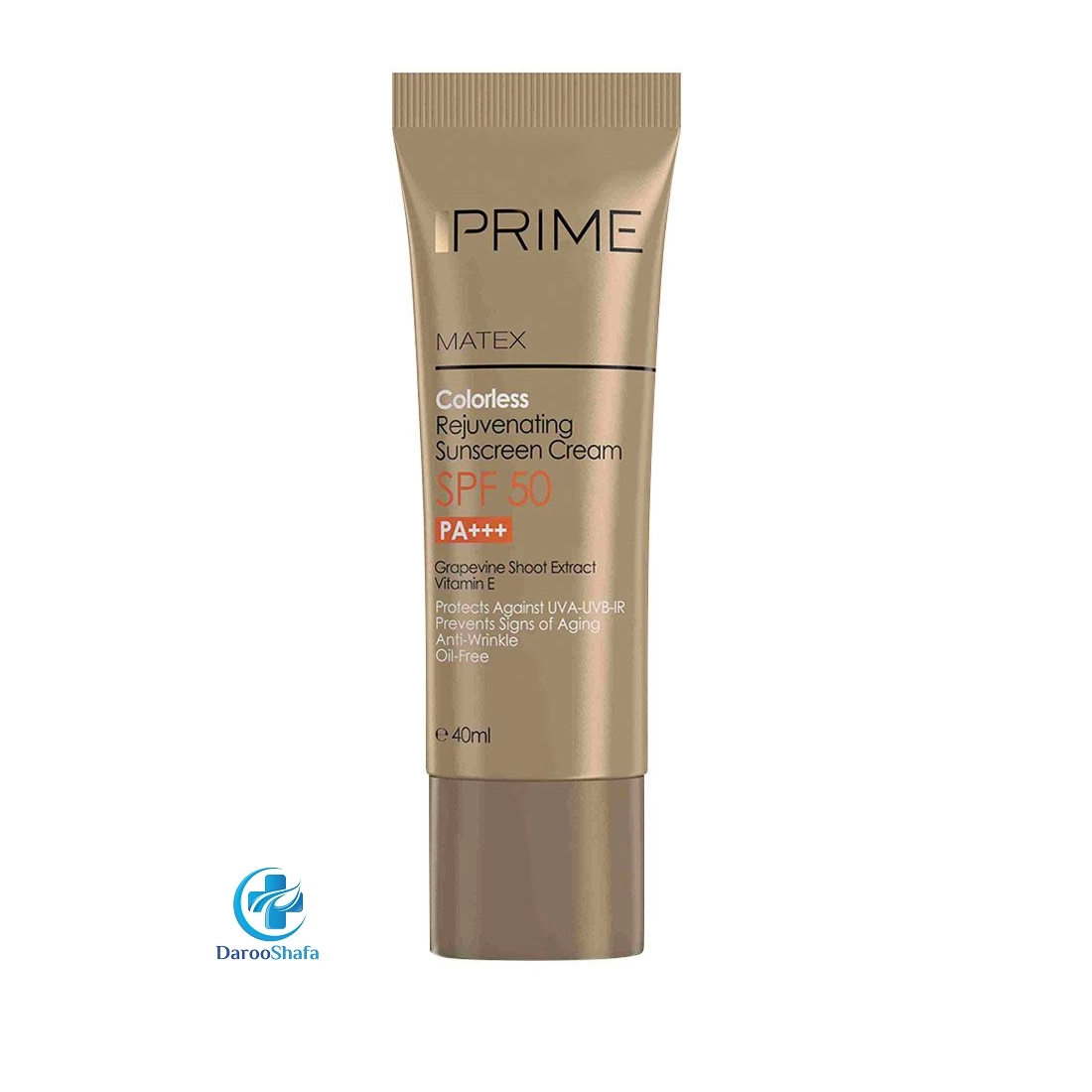 کرم ضد آفتاب جوان کننده بی رنگ SPF50 پرایم