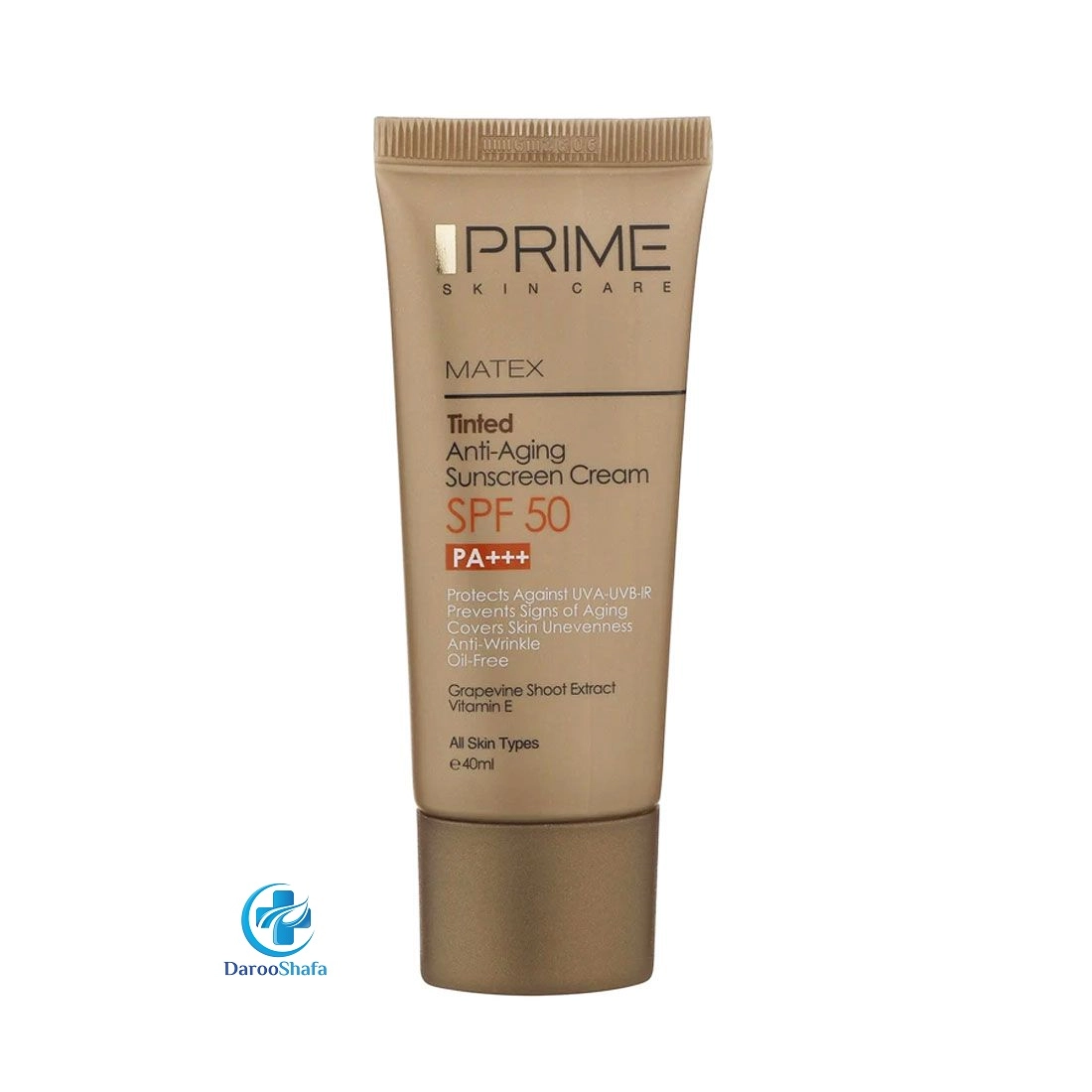 کرم ضد آفتاب جوان کننده SPF50 رنگی پرایم