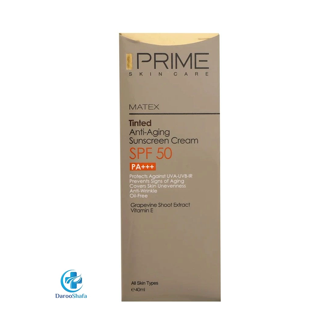 کرم ضد آفتاب جوان کننده SPF50 رنگی پرایم - Image 2