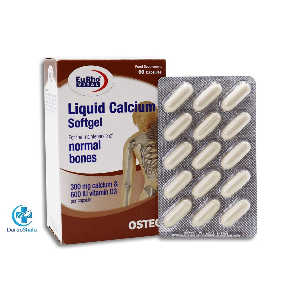 لیکوئید کلسیم سافت ژل 60 عددی یوروویتال