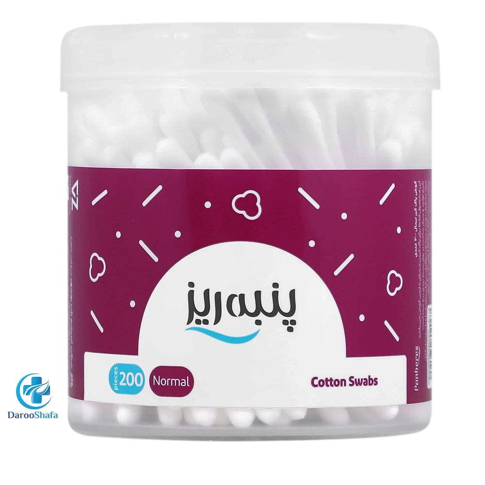 گوش پاک کن نرمال پنبه ریز 100 عددی نمای ۳