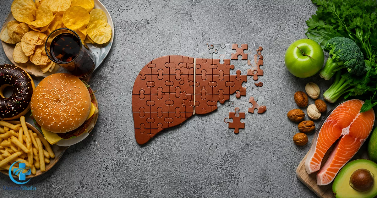 مقایسه غذاهای مفید و مضر برای بیماران مبتلا به کبد چرب