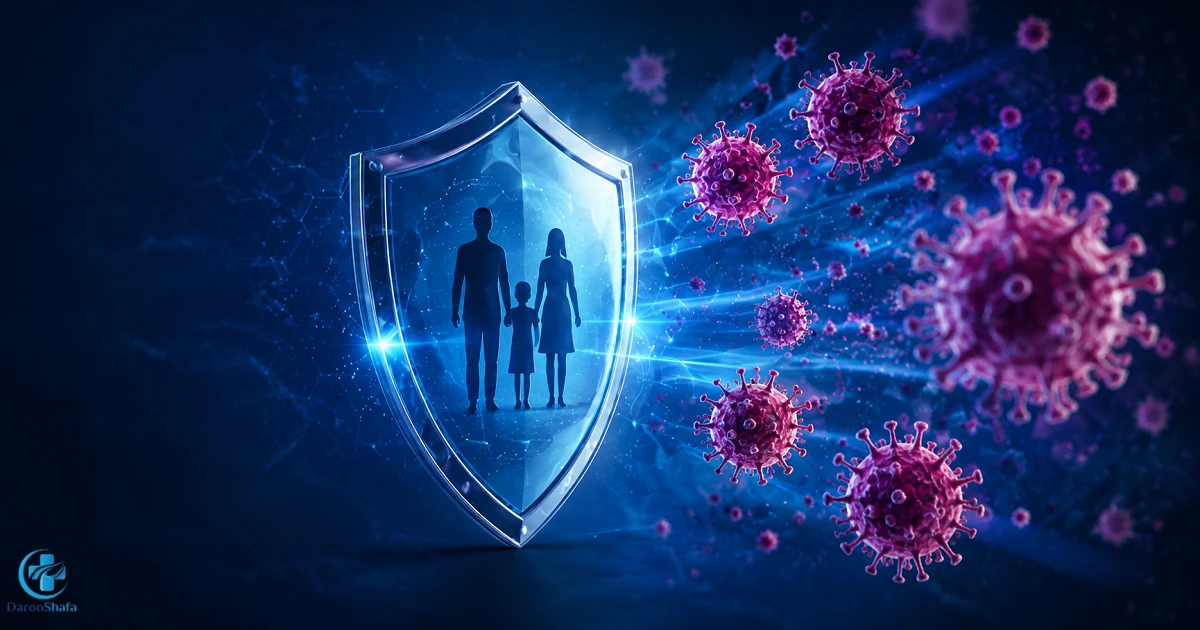 نماد محافظت در برابر ویروس HPV با واکسن گارداسیل و رعایت نکات پیشگیرانه