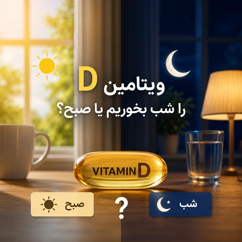 مقایسه مصرف ویتامین D در صبح و شب برای انتخاب بهترین زمان مصرف مکمل ویتامین دی