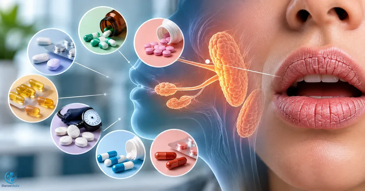 انواع داروهای ایجاد کننده خشکی دهان و کاهش ترشح غدد بزاقی
